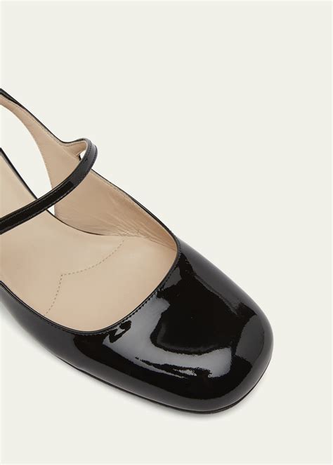 prada patent leather mary jane pumps|Prada mary jane slingback pump.